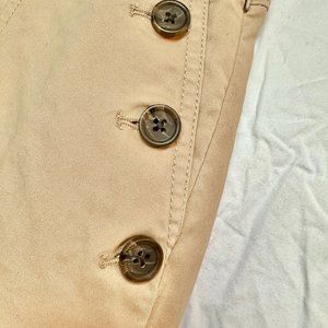 NWT Banana Republic Skirt Khaki Stretch Cotton Side-Zip Casual. Size 2.